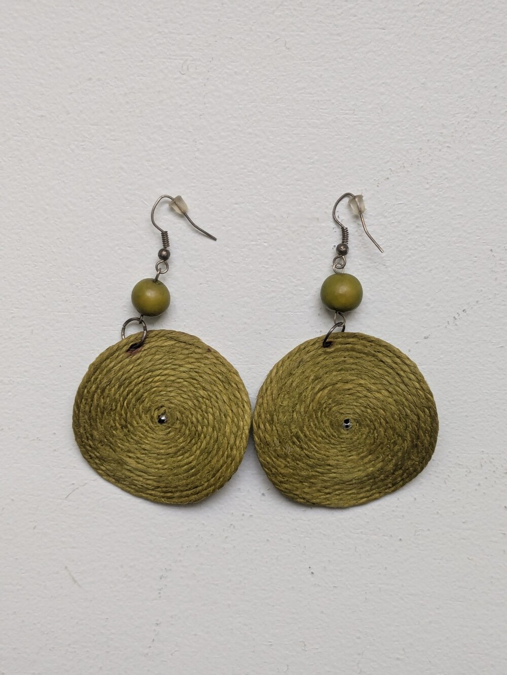 Large Circular Woven Earrings